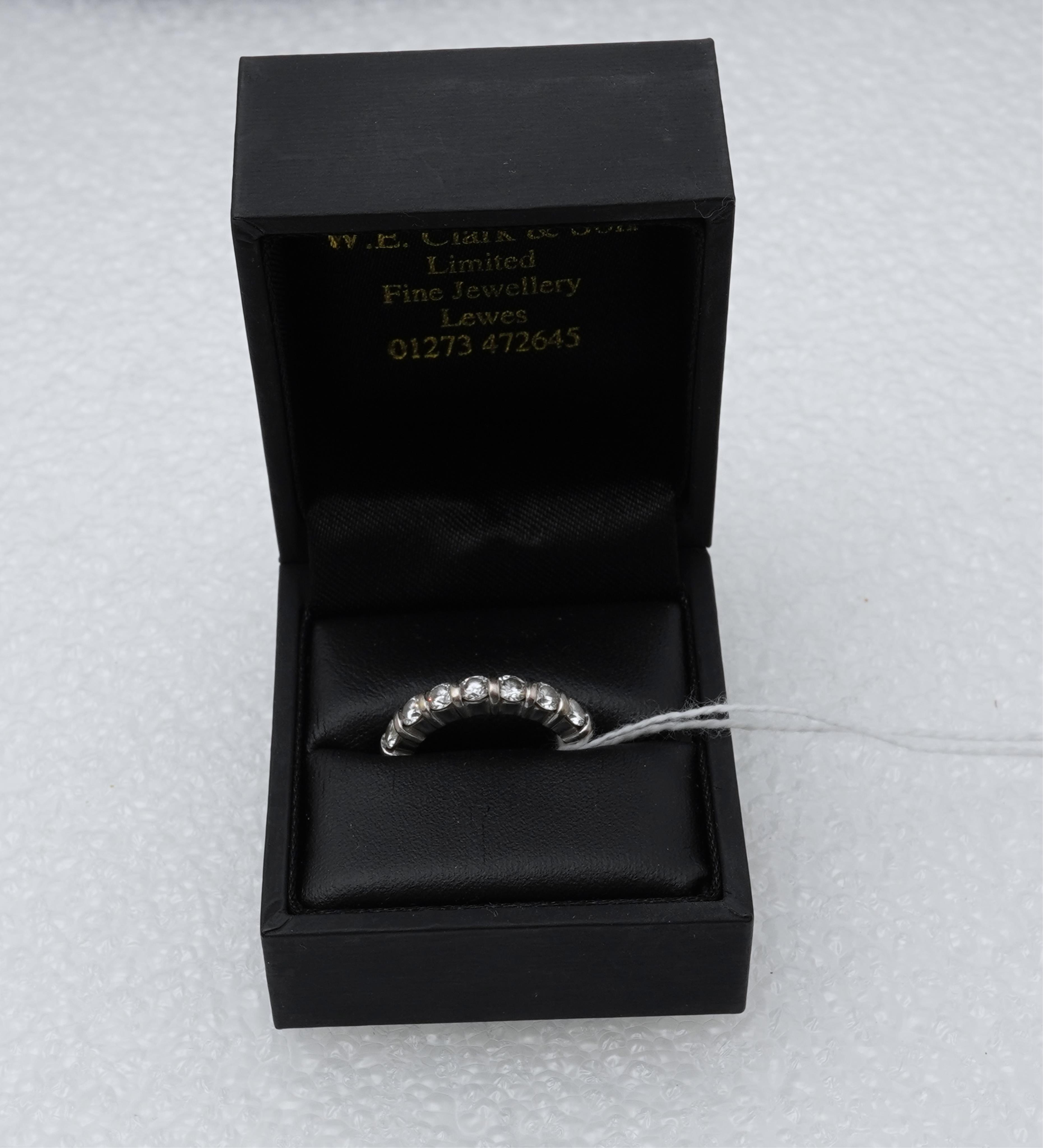 A seven-stone diamond ring